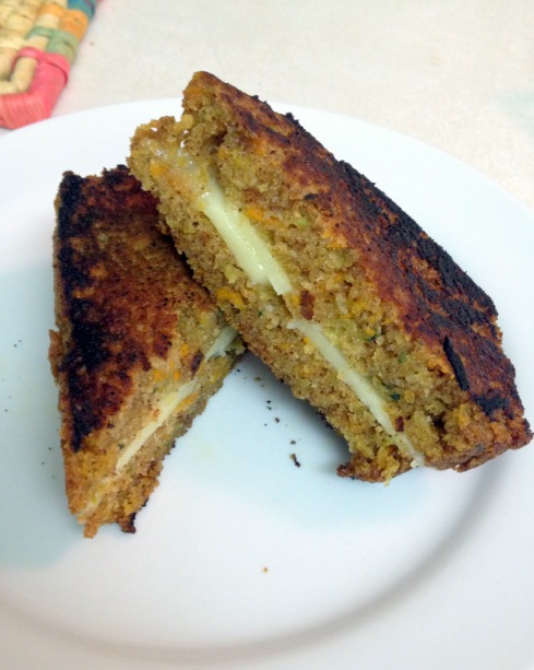 Carrot Zucchini Bread grilled cheese