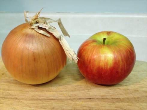 onion and apple